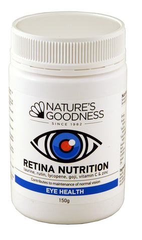 RETINA NUTRITION with Taurine, Rutin, Lycopene, Goji, Vitamin C & Zinc 150g