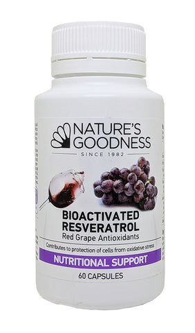 Bioactivated Resveratrol Red Grape Antioxidants 60 Capsules